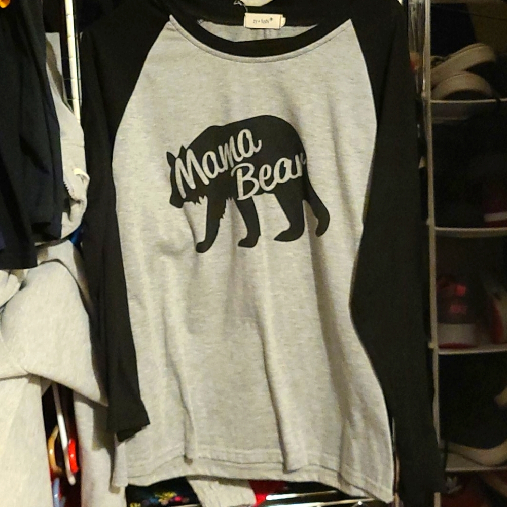 Mama bear baseball tee
